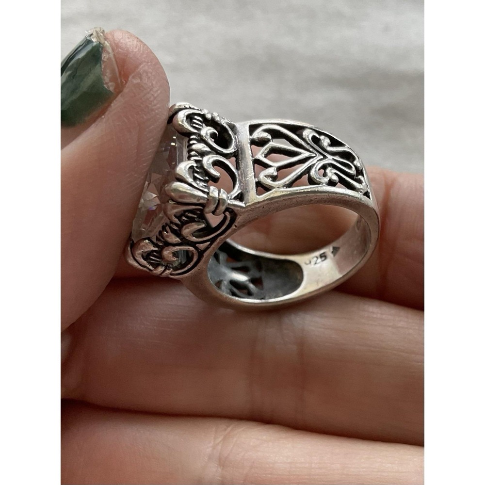 vintage Silpada ring Size 6.5 925 sterling silver Clear Tone Estate Jewelry - Picture 4 of 8